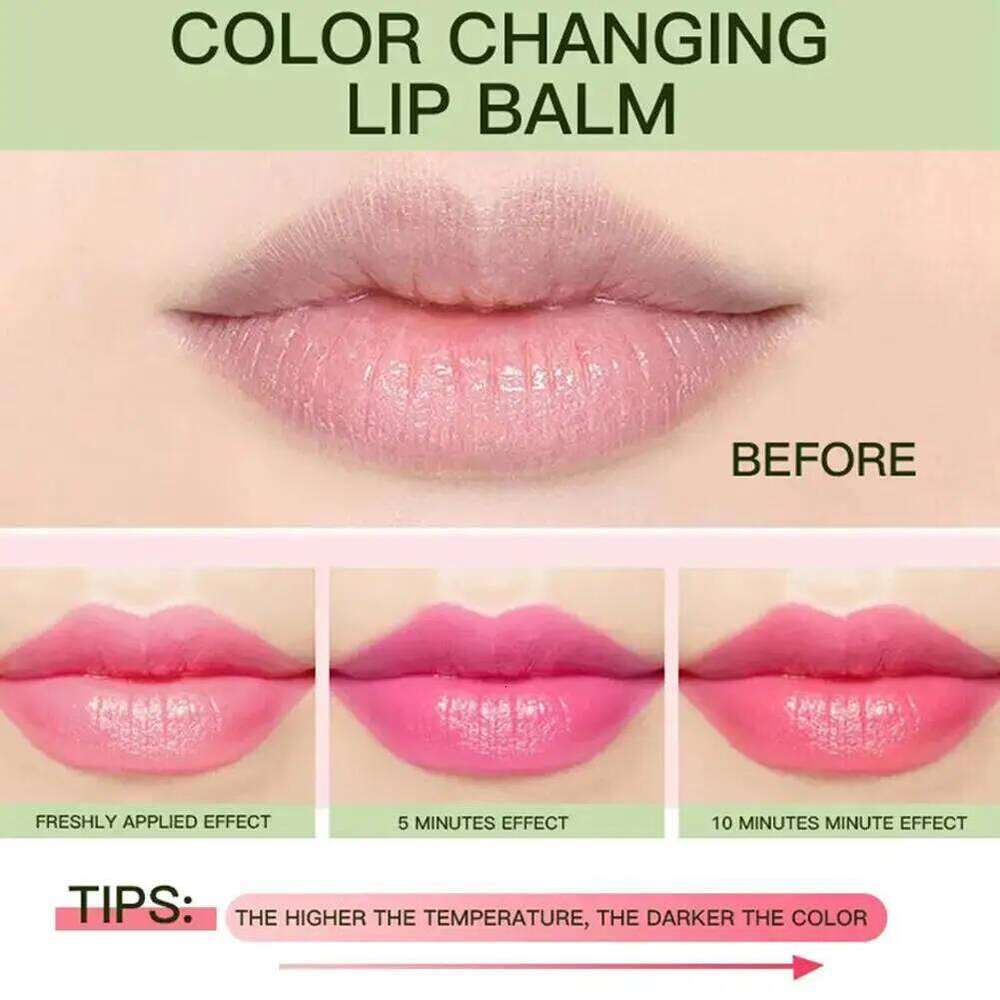 1/3/5PCS Moisture Lip Balm Aloe Vera Natural Lipbalm Temperature Changed Color Lipstick Long Lasting Nourish Lips Care Makeup H260302