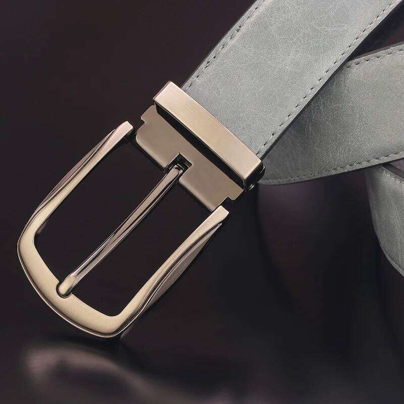 High quality pin buckle genuine leather fashion designers belts casual luxury gray Cowskin young men ceinture homme B584 S260228