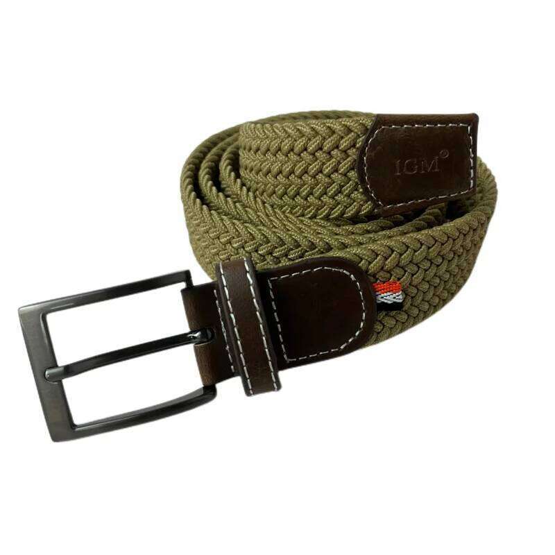 Stretch Canvas Leather Belts Men Female Casual Knitted Woven Military Tactical Strap Male Elastic Belt for Pants Jeans 3.5 S260228