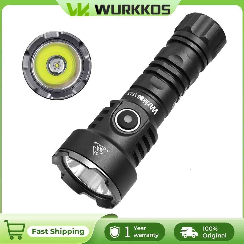 Wurkkos TS12 Mini 14500 Rechargeable EDC Flashlight 1050LM Throw 432M SFT25R LED IP68 Waterproof Magnetic Tail Torch with Bezel Z260301