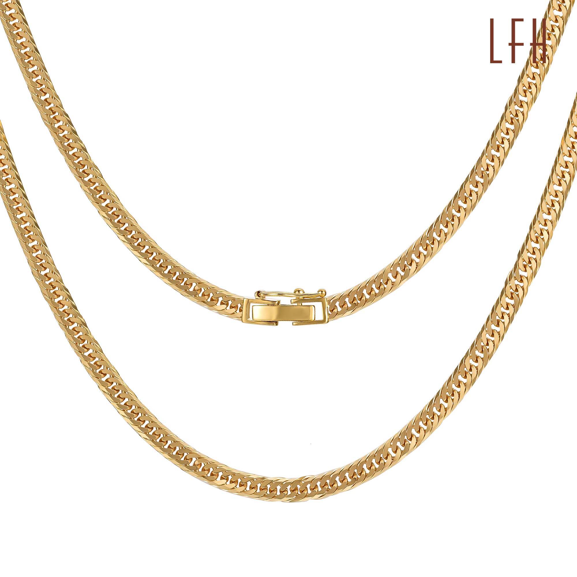 Custom 18k Real Gold Chain Jewelry Cuban Chain Necklace Au750 Solid Gold Necklace 18k Real Japan Gold Necklace - view 5