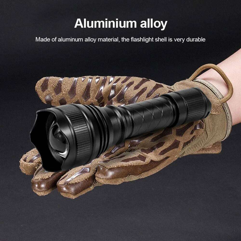 Linterna IR T21 200 yardas enfoque con zoom, 7 vatios, 850nm-940nm, lmpara LED radiacin infrarroja, antorcha de visi Z260301