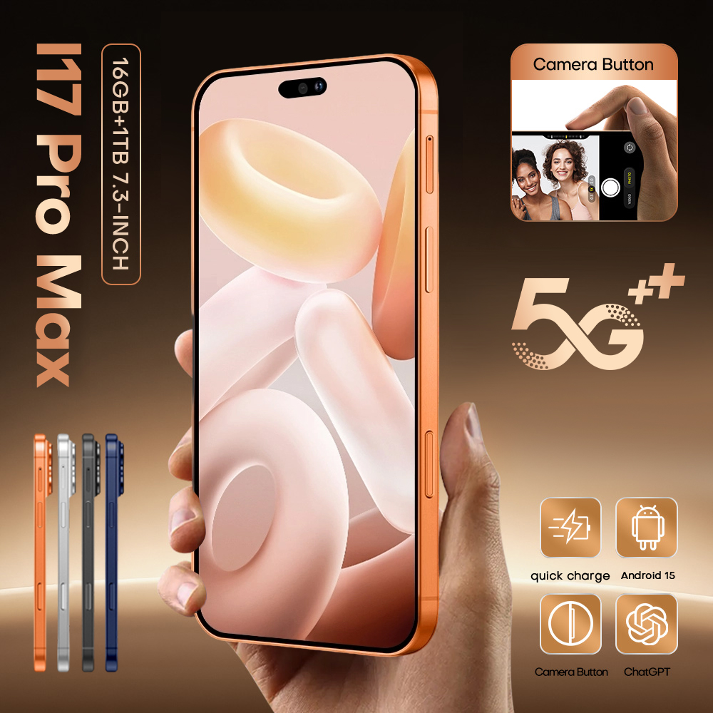 Orange i17 Pro max 5G 16GB+1TB/2TB 512GB Unlocked 5G Dual Card Dual Standby Android15 Global Version 8000mAh Battery Tab