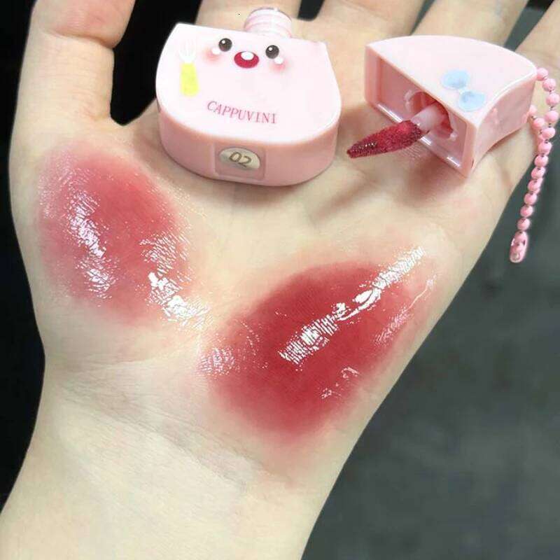 Cappuvini Cute Peach Lip Gloss - Mirror Glass Finish, Hydrating and Brightening,Korean makeup for the perfect look H260302