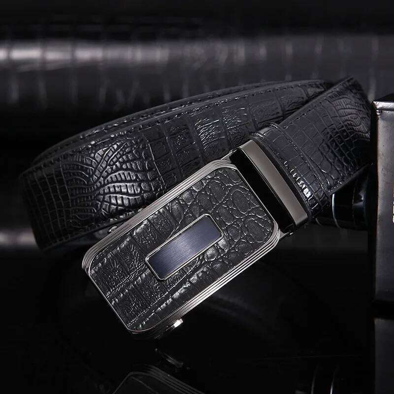 2022 New Luxury Genuine Men's Automatic Buckle Cowhide Leather Belt High-end Youth Business All-match Waistband S260228