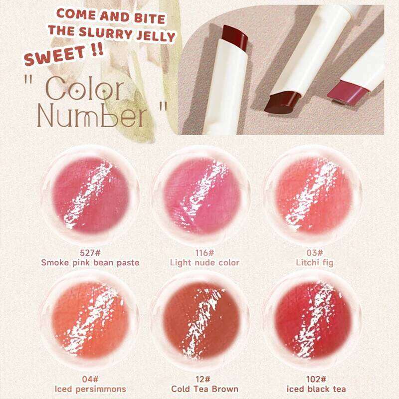 Hydrating Berry Shade Glossy Lipstick,Water Glow Lip Gloss,Long-Lasting,Non-Drying,Non-Sticky,Glycerin-Enriched,Vitamin E H260302