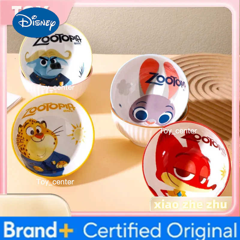 Disney New Zootopia Cartoon Ceramic Tableware Judy Cute Plate Nick Home Rice Bowl Couple Mug Birthday Surprise Gift H260302