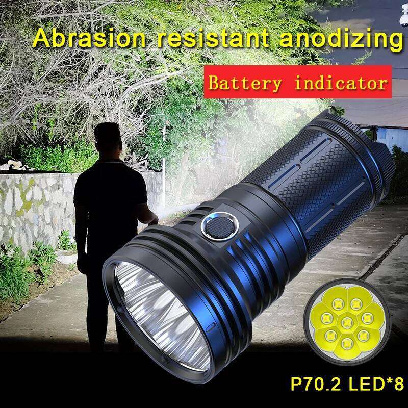 Real 45000LM 240W Super Strong Light LED Powerful Flashlight USB Chargeable Tacical Torch Hunting Survival Fishing Lantern PK80 Z260301
