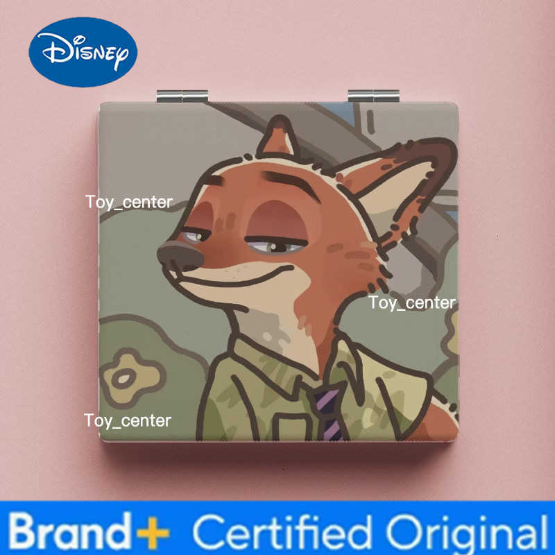 Disney Adorable Foldable Dual-Sided Mirror Zootopia Nick Judy Portable Compact Makeup Mirror Student Travel Essential Cosplay Accessory H260302