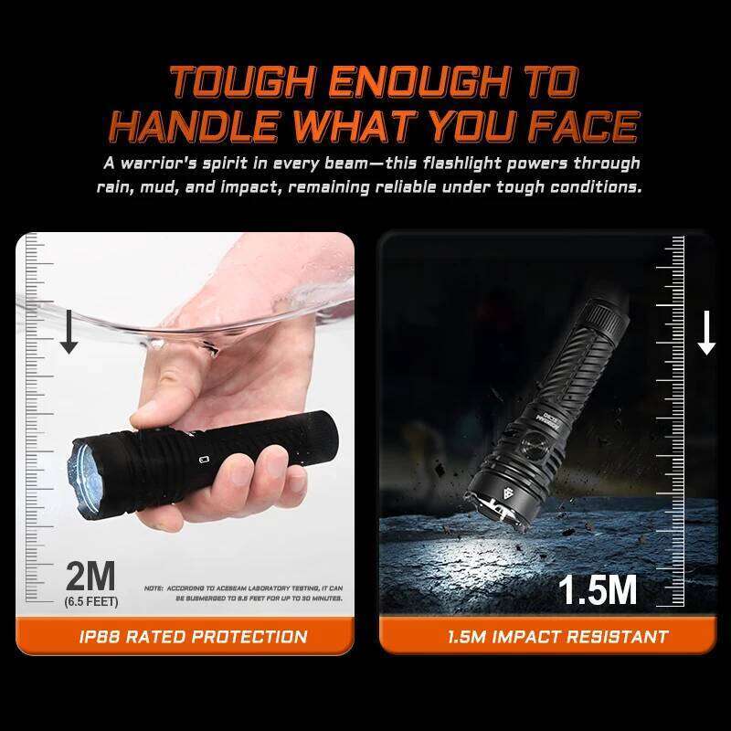 ACEBEAM EC90 4300 High Lumens 573M Long Range EDC with Magnetic Base Rechargeable and Replaceable Battery Flashlight Z260301