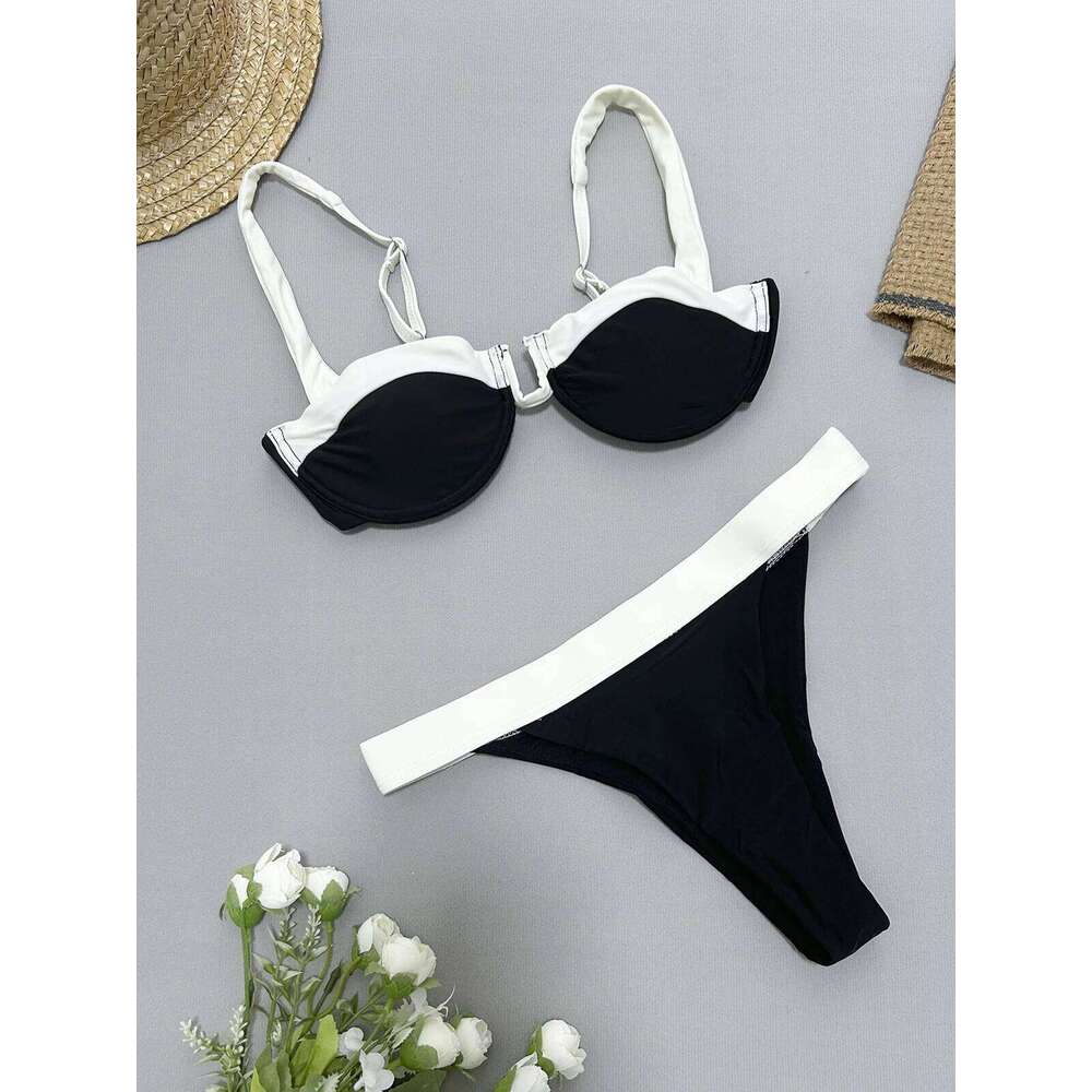 Push Up Bikinis Sexy Women Swimsuit Swimwear Female 2024 Patchwork Bikini Set Bathing Suit Swimming Suits Beachwear Biquini Z260301