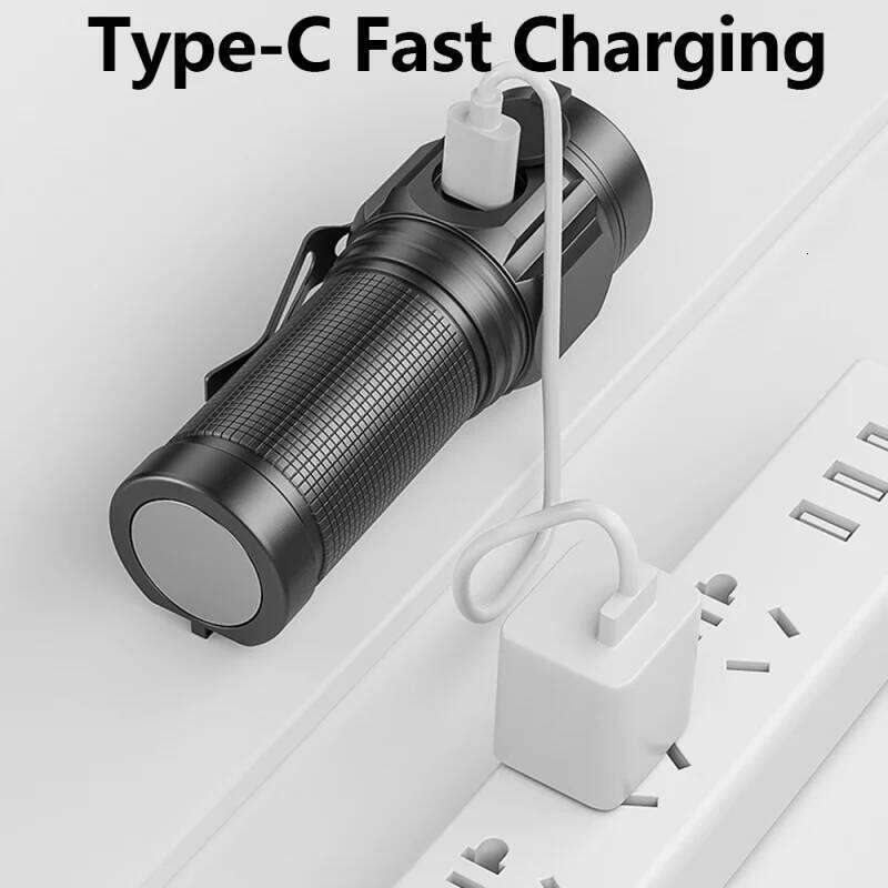 Smiling Shark SD7143 Mini Portable Flashlight, Super Bright Torchlight, with Magnetic Metal Clip, Type-C Rechargeable, Outdoors Z260301