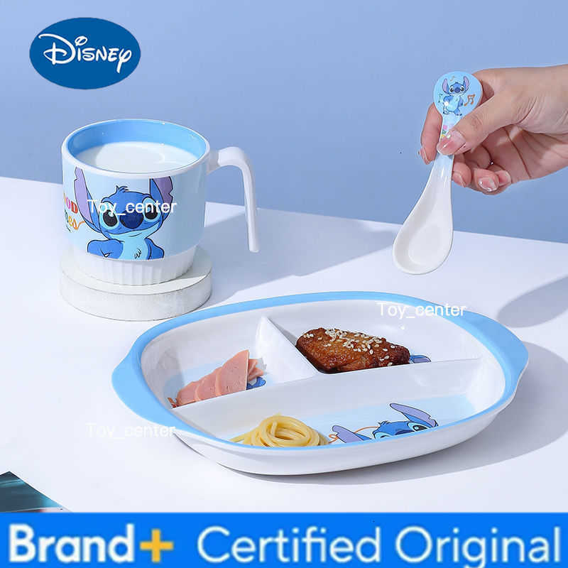 Disney Lilo Stitch Movie PeripheralsCartoon Cute Childrens Tableware Home Baby Supplementary Food Rice Bowls Plates Spoons H260302