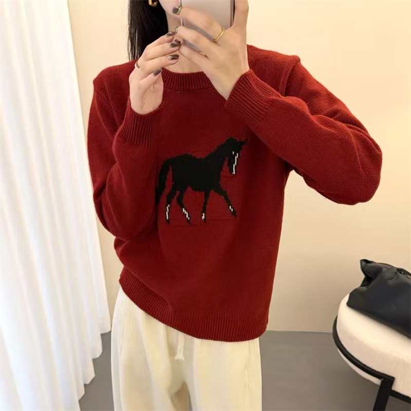 Women's Sweaters Cute Creative Knitted Pullover Pattern Cartoon Vintage Top Soft Trendy Fashionable Casual-chic Female Street Sweater