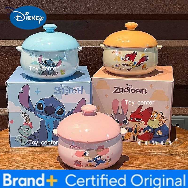 Disney Zootopia2 Judy Nick Instant Noodle Bowl Ceramics Stitch Tableware Kitchen Supplies Thermostability Gifts for Girls H260302