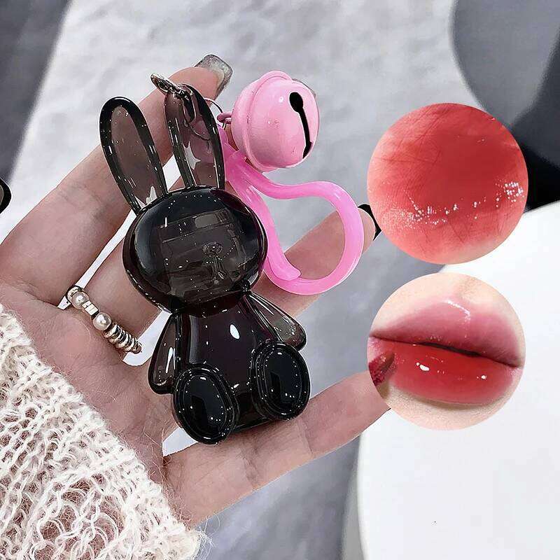 Gege bear Black Little Rabbit Water Light Lip Glaze Moisturizing Mirror Toothed Lips Autumn/Winter H260302