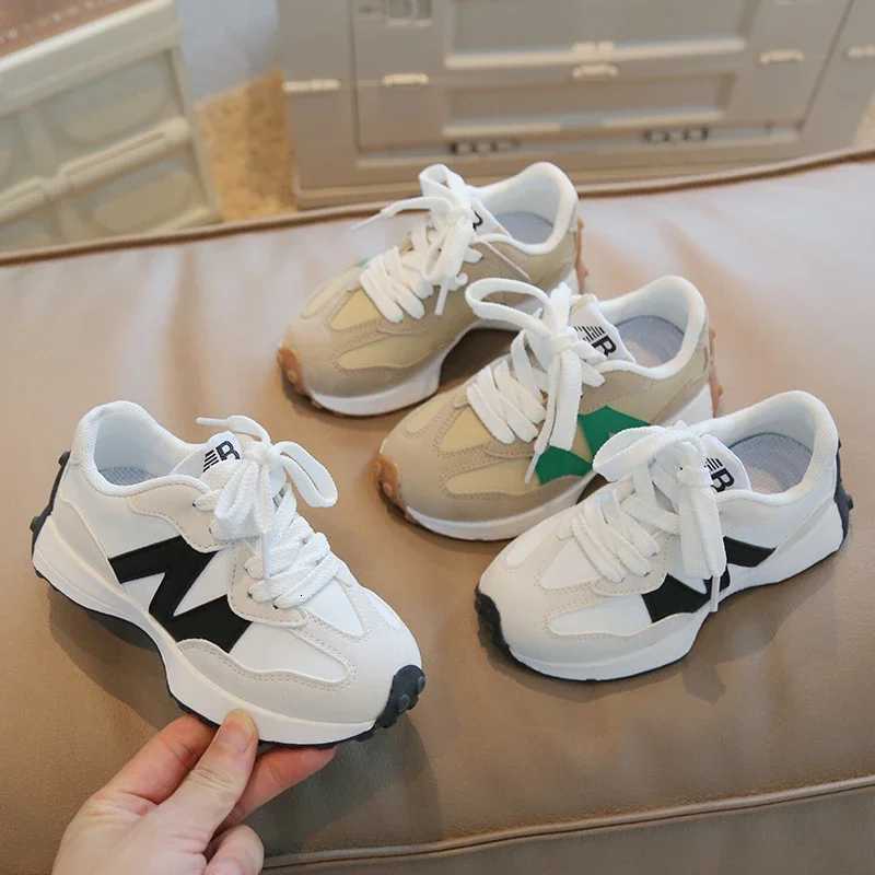 Kids Leather Sneakers Spring New Non-Slip Soft Sole Casual Sport Shoes for Boys Girls Toddler StudentsT260302