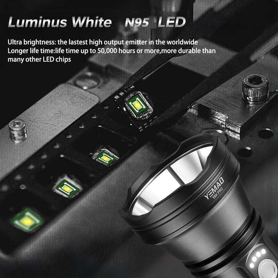 YEMAO Ultra Powerful 2840LM Rechargeable LED Flashlight, 900m Beam Distance, Durable Aluminum Alloy Torch For Camping Hiking Z260301