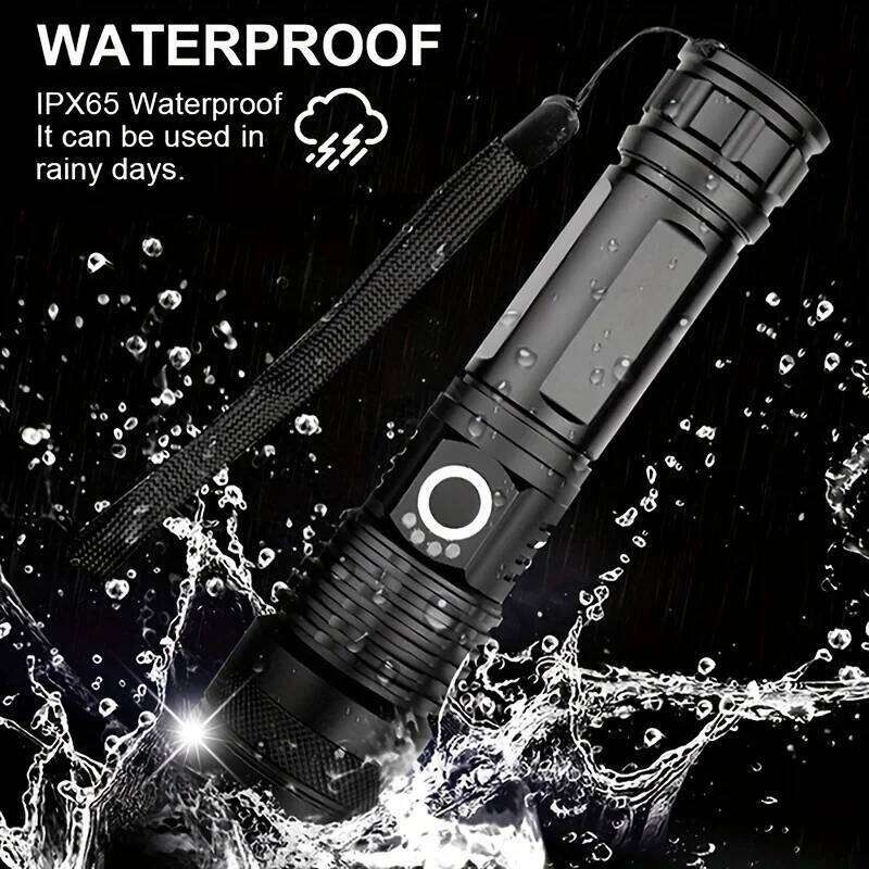 High Power Flashlights Long Shot Zoom Super Bright USB Rechargeable Very Strong Led Flashlight For Camping Z260301