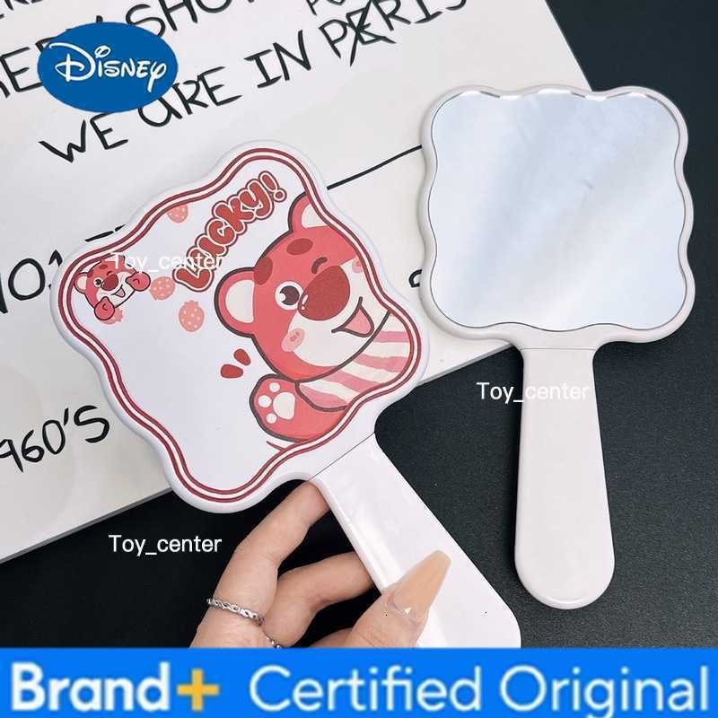 Disney Lotso Handle Mirror New Cute Portable Makeup Mirror Touch-up Mirror Comb Body Mirror Handheld Dormitory Makeup Gifts H260302