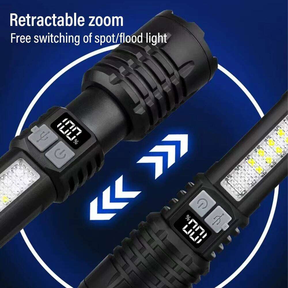 C5 Five Lighting Modes Rechargeable LED Hands-Free Portable Flashlight with Telescopic Zoom and Power Indicator Light Z260301