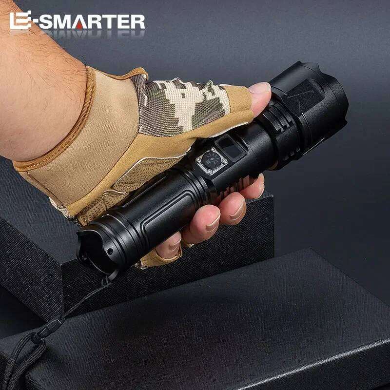 Portable White Laser Flashlights High-power Telescopic Zoom Torch Lamp Waterproof Camping Emergency 5 Modes Lighting Flashlight Z260301