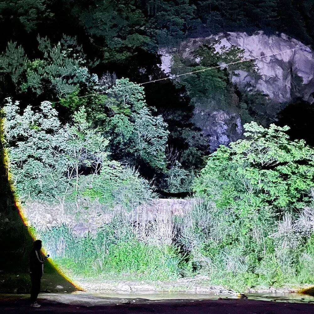 980000000LM Most Powerful LED Ultra Bright Torch Rechargeable Tactical Flashlight ABS Portable Lamp Fishing Camping Z260301