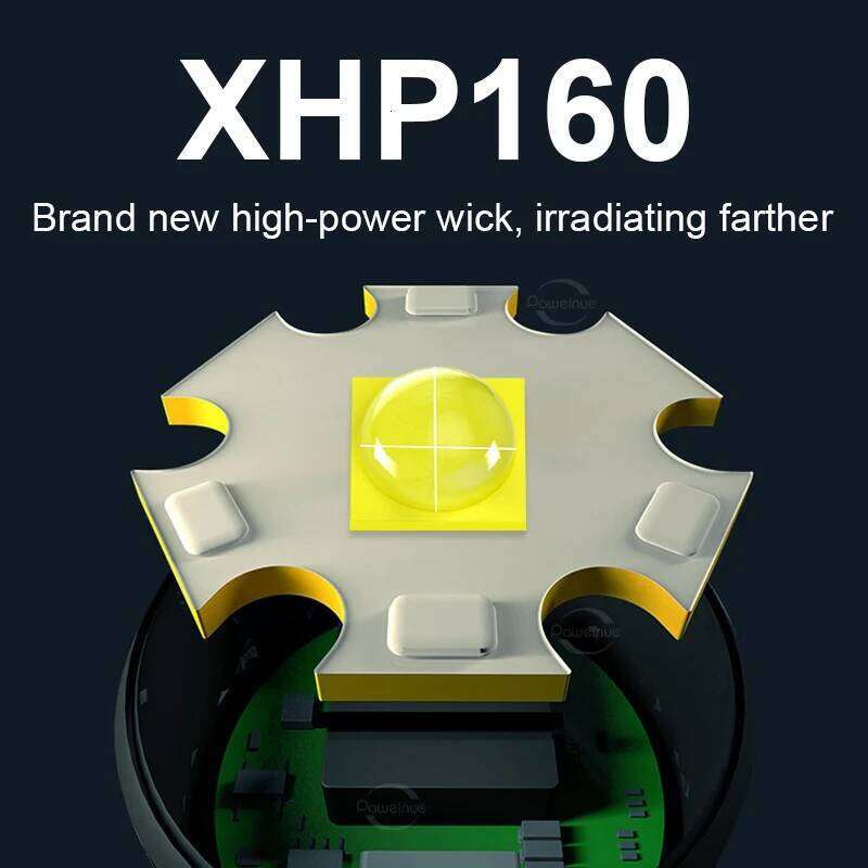 IPX8 Professional Diving Torch XHP160 High Power LED Flashlight Rechargeable Lantern Underwater Lamp Strong Light Scuba Lights Z260301