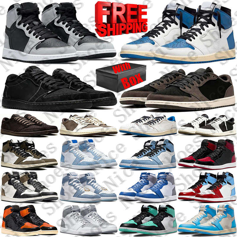 Free Shipping With Box Basketball 1 1s Shoes low Designer sneakers trainers high for mens womens shoe chaussure sneaker Outdoor chaussures scarpe schoenen trainer
