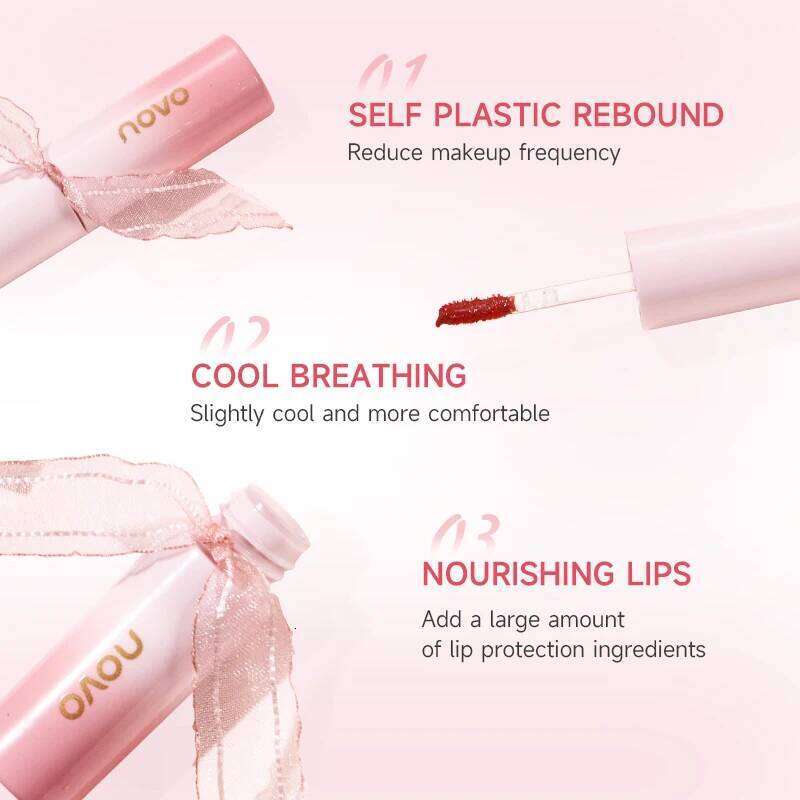 Hydrating 3D Glossy Gloss&Lipstick,Water Mirror Lip Glaze, Long Lasting,Non-Sticky,High Gloss Effect, For Eyes,Cheeks H260302