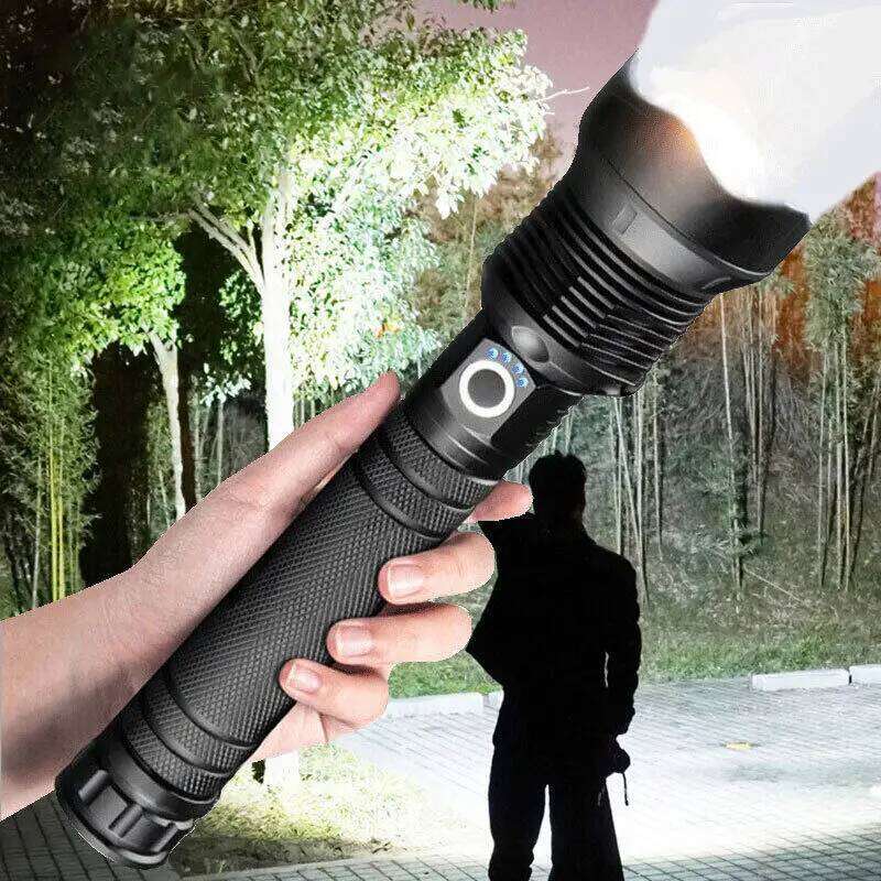 2024 New Aluminum Alloy Ultra LED Flashlight 90000 Lumens ZoomableCompanion for Camping Emergencies Hiking Walking Dog Z260301