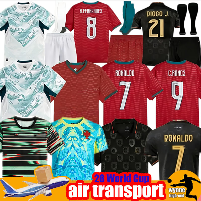 2026 World Cup kit maillot Portugal enfant Kids RONALDO Soccer Jerseys JOAO FELIX Home Away B.FERNANDES football jersey BERNARDO G.RAMOS VITINHA