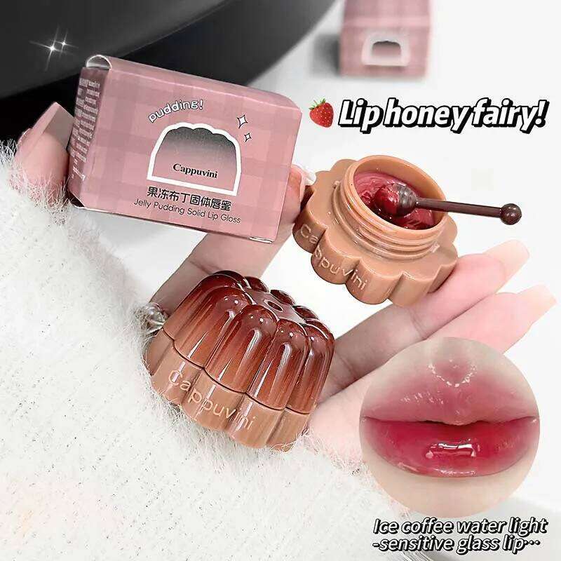 CAPPUVINI Jelly Tint Gloss - Hydrating Water Shine Plumping Lip Stain, Velvet Matte Liquid Lipstick, Long Lasting, Non-Stick H260302