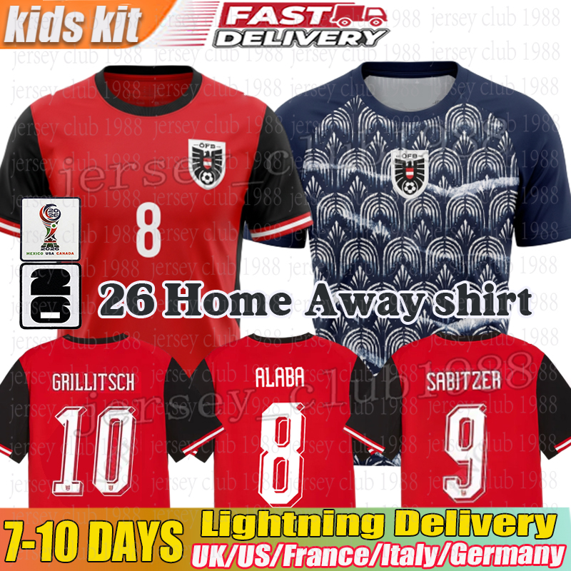 Austria Jersey 2026 Alaba Laimer Sabitzer Seiwald Soccer Jersey Arnautovic Football Shirt Grillitsch austria jersey