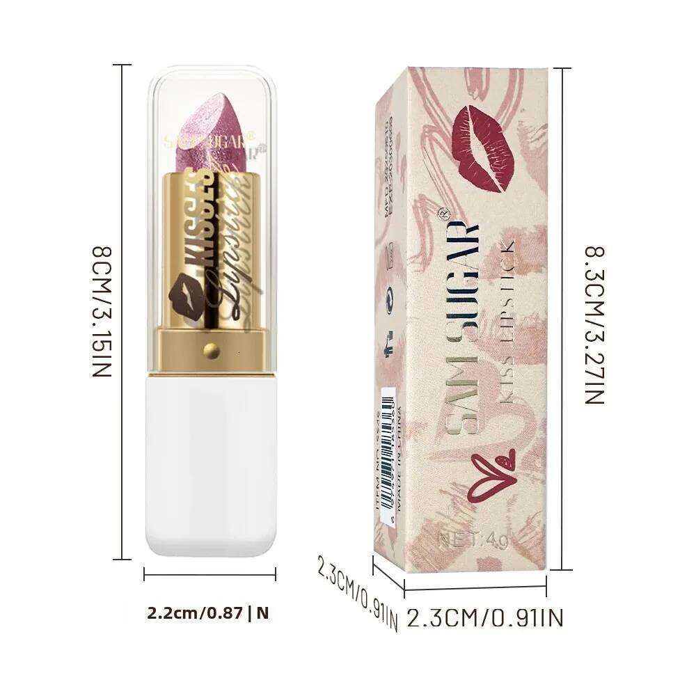 Metallic Lipstick Waterproof Long Lasting Moisturizing Matte Velvet Diamond Lip Gloss Pearlescent H260302