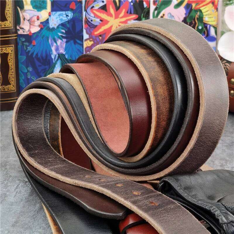 Stainless Steel Buckle Luxury Ceinture Leather Genuine Men's Wide Long Belt For Men SBT0016 S260228