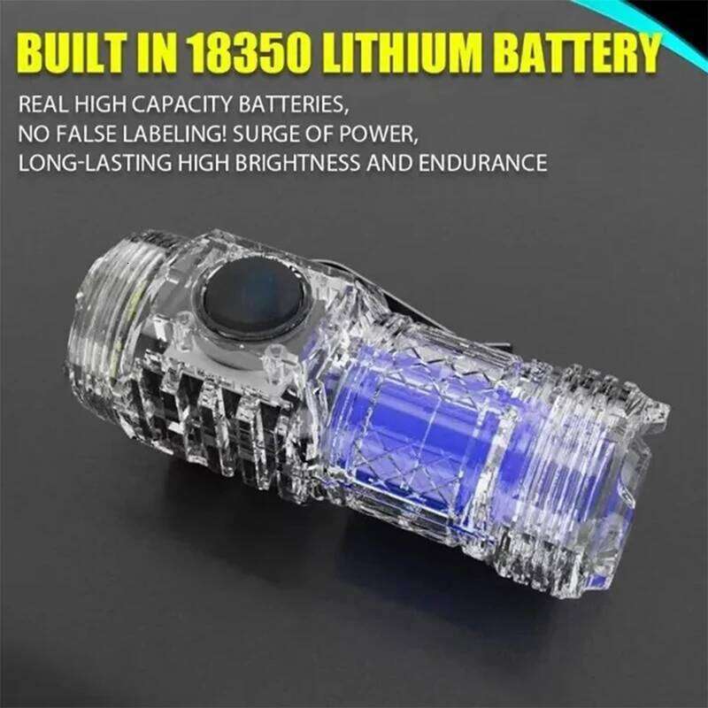 High Quality LED Flashlight 18350 Super Bright Torch Rechargeable USB Light Waterproof for Hiking Camping Z260301