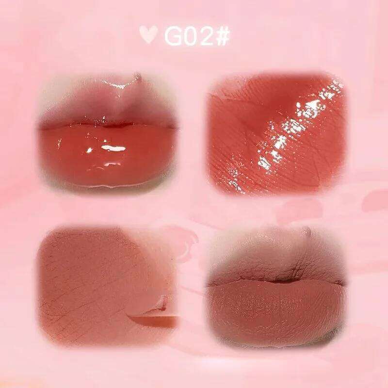 GOGO TALES Nude Matte Gloss Long Lasting Tint Korean Non Sticky Lip Mud Vegan Lipstick Mirror Finish Makeup H260302