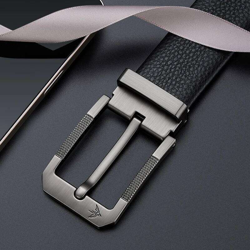 Men's casual pants with leather needle buckle belt, fashionable and personalized formal belt S260228