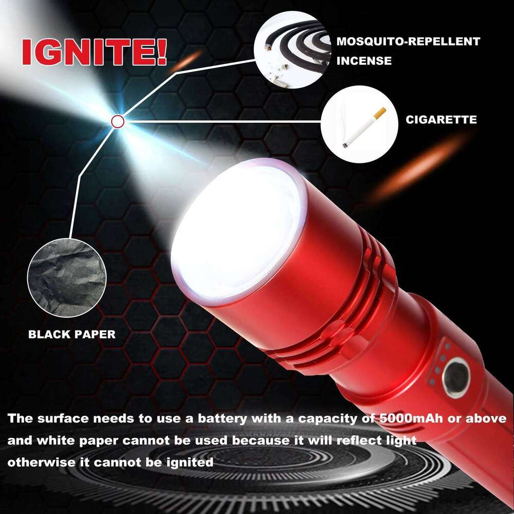 Shan bao 4000LM flashlight zoomablestrong focusing light source canignite flames plastic bagscustomizedlogo/blessing Z260301