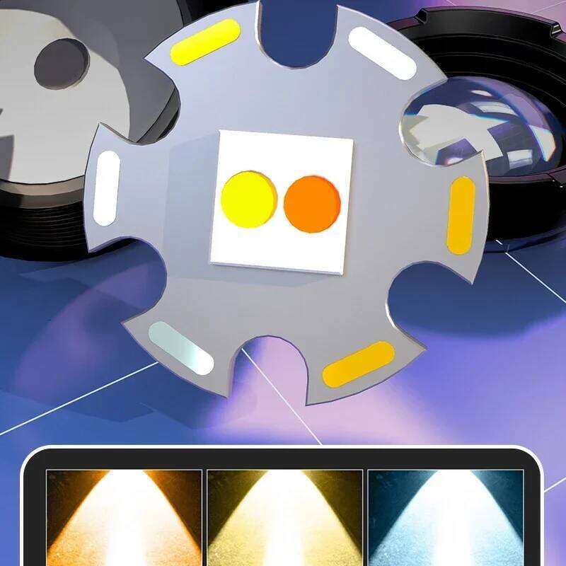 100000Lm High Power White And Yellow Laser Dual Source Cob Side Light Tactical Flashlight Emergency Spotlight Z260301