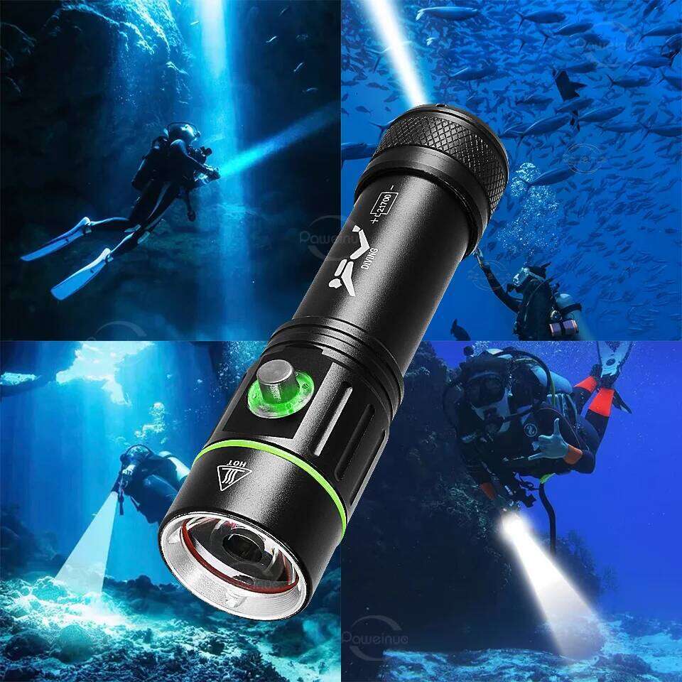 3800000LM Powerful Flashlight IPX8 Underwater Lamp Professional Scuba Diving Torch 800M High Power LED Flashlights 18650 Z260301