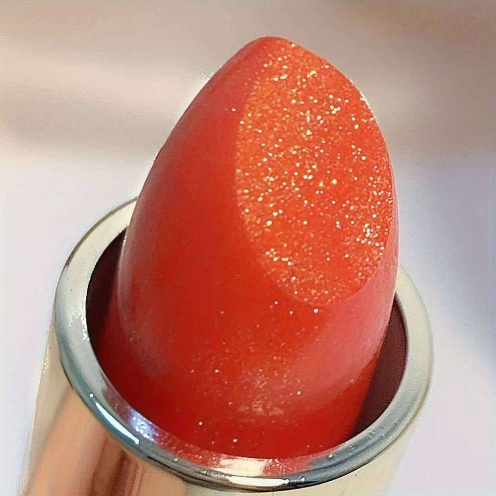 Shimmer Coral Metallic Lipstick Waterproof High Pigment Glitter Diamond Sparkling Pearl Lip Gloss for Shiny Cosmetics H260302