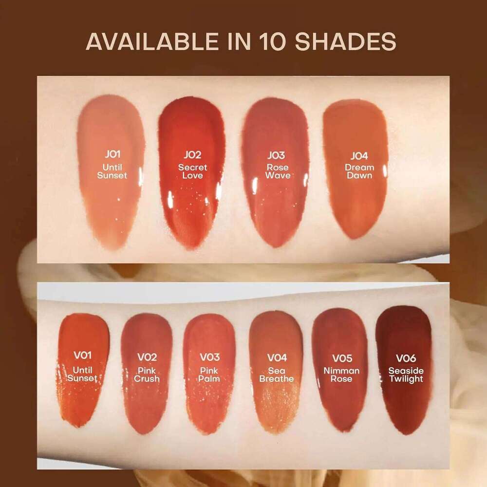 Mistine Gloss Thai Latte Juicy Hydrating Lipstick Lip Tint Non-Sticky Lightweight Feel. 1 Pack H260302