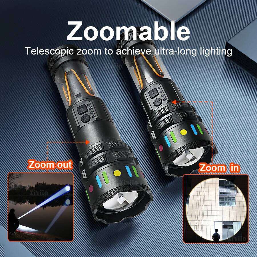 39000000LM Powerful Flashlight High Power Rechargeable Camping Lamp Long range 4000M Colorful Flash Lights Outdoor Hand Lantern Z260301