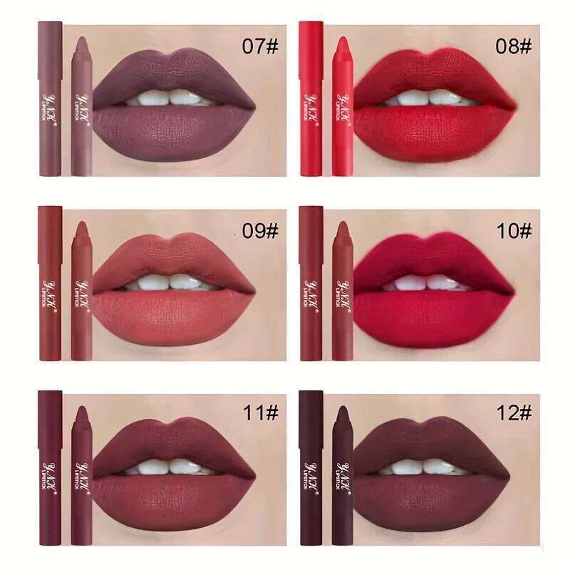 Nude Series Velvet Matte Lipstick Pencil Waterproof Long Lasting Red Stick Non-Stick Cup Lip Tint Pen Cosmetic Makeup H260302