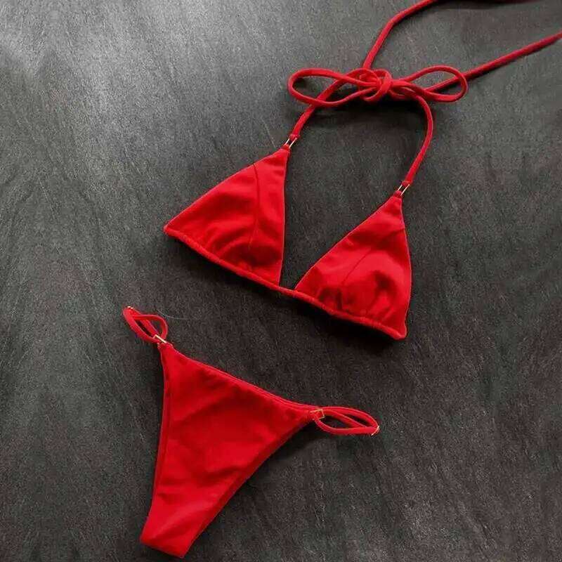 2024 New Sexy Micro Bikini Women Push Up Padded Thong Swimsuit Female Cut Out Bathing Suit Swimwear Trajes De Bao Z260301