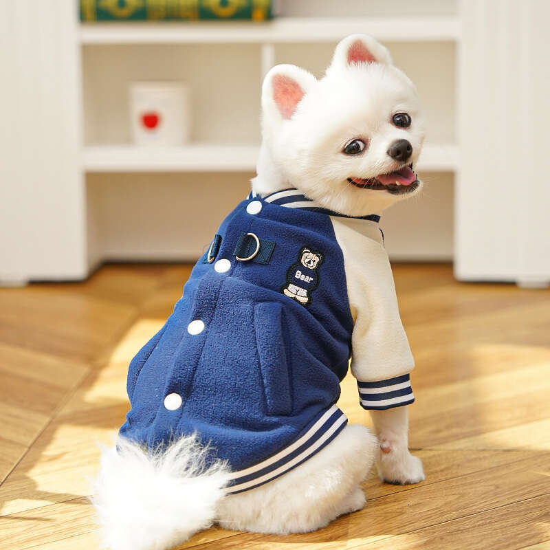 Famous brand Baseball Clothes Sweater Pet Dog Autumn Winter Fleece Jacket Teddy Corgi French Bulldog Cat Supplies pupakaIK