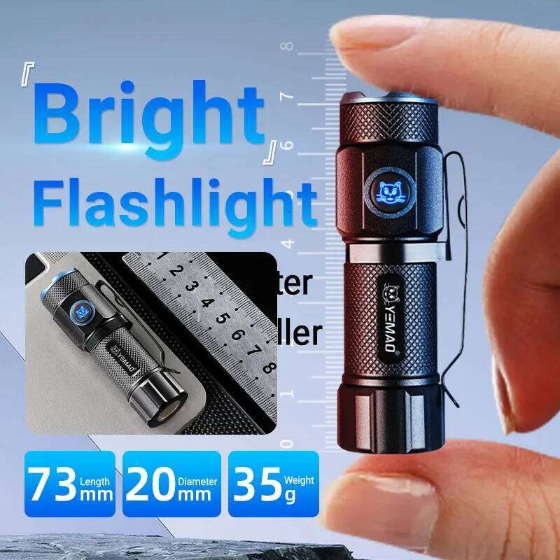 YEMAO F602X Portable P50 LED Flashlights With Pocket Clip Magnetic 5 Lighting Modes 1000LM Rechargeable IP65 Torch 16340 Battery Z260301