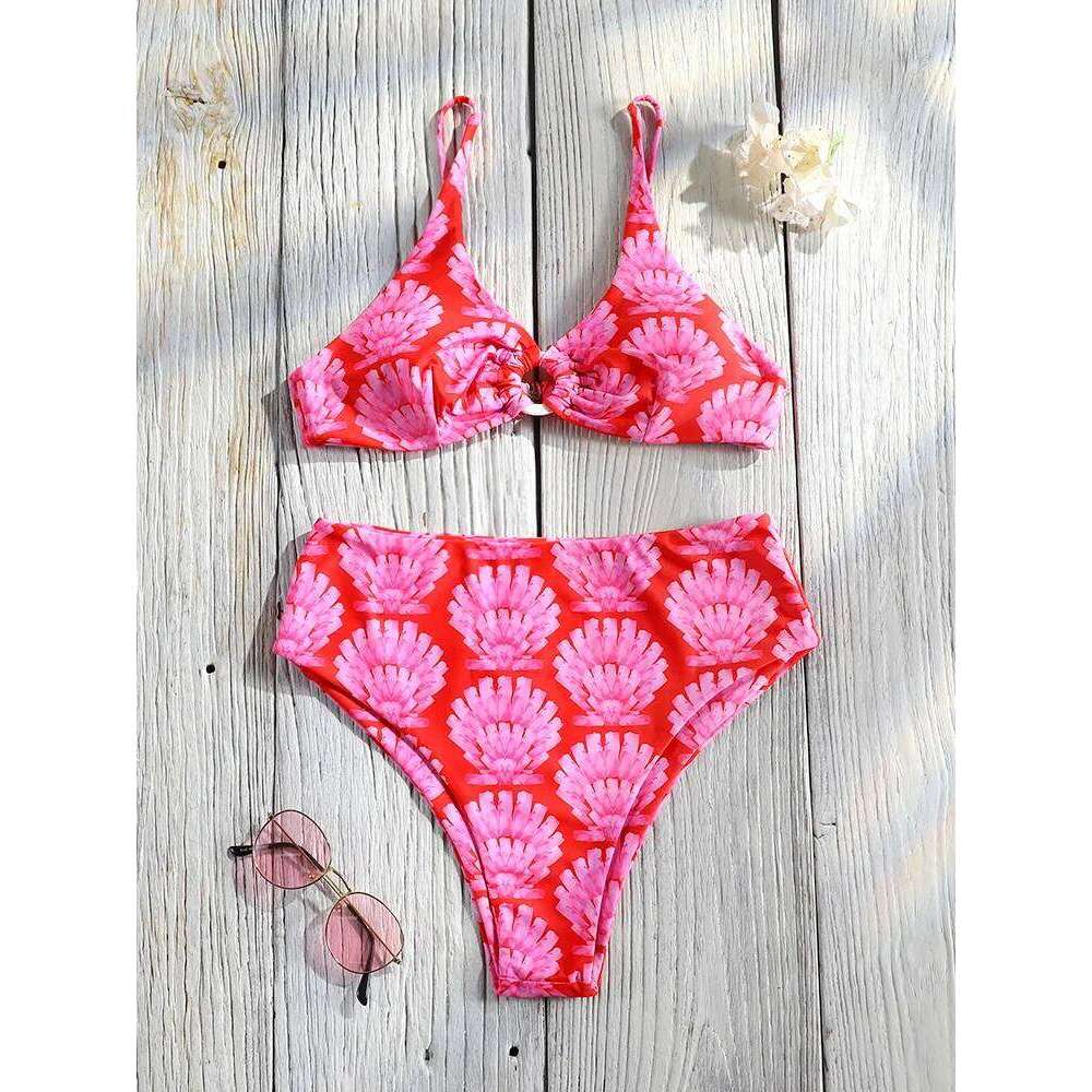 Miyouj Printed Swimwear 2025 Swimsuits Bandage Bikini Sets Summer Bikinis High Cut Biquinis New Beachwear Low Waist Swimsuit Z260301